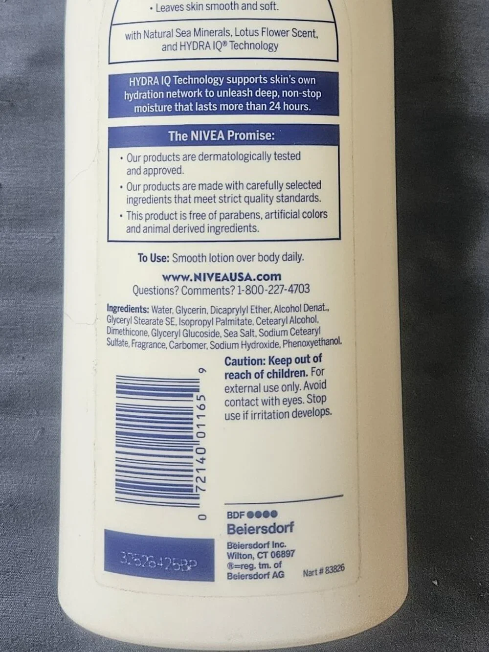 Nivea Express Hydration Body Lotion Lotus Flower Scent 16.9oz 500ml Discontinued